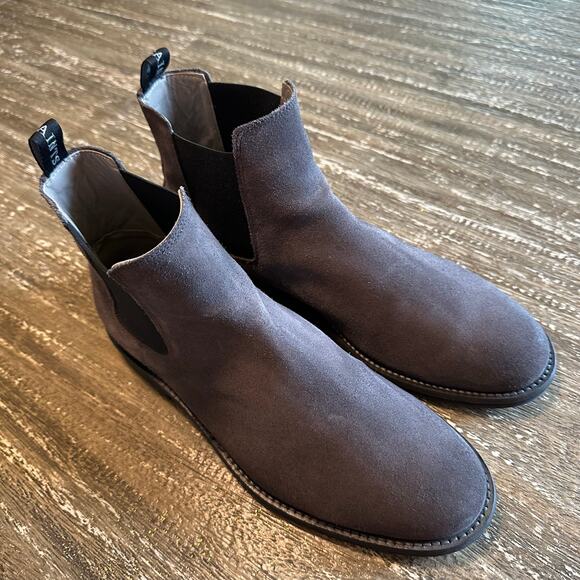 All Saints Harley Chelsea Slip On Suede Boots Men’s Gray Brown Size 11 (EU 44)